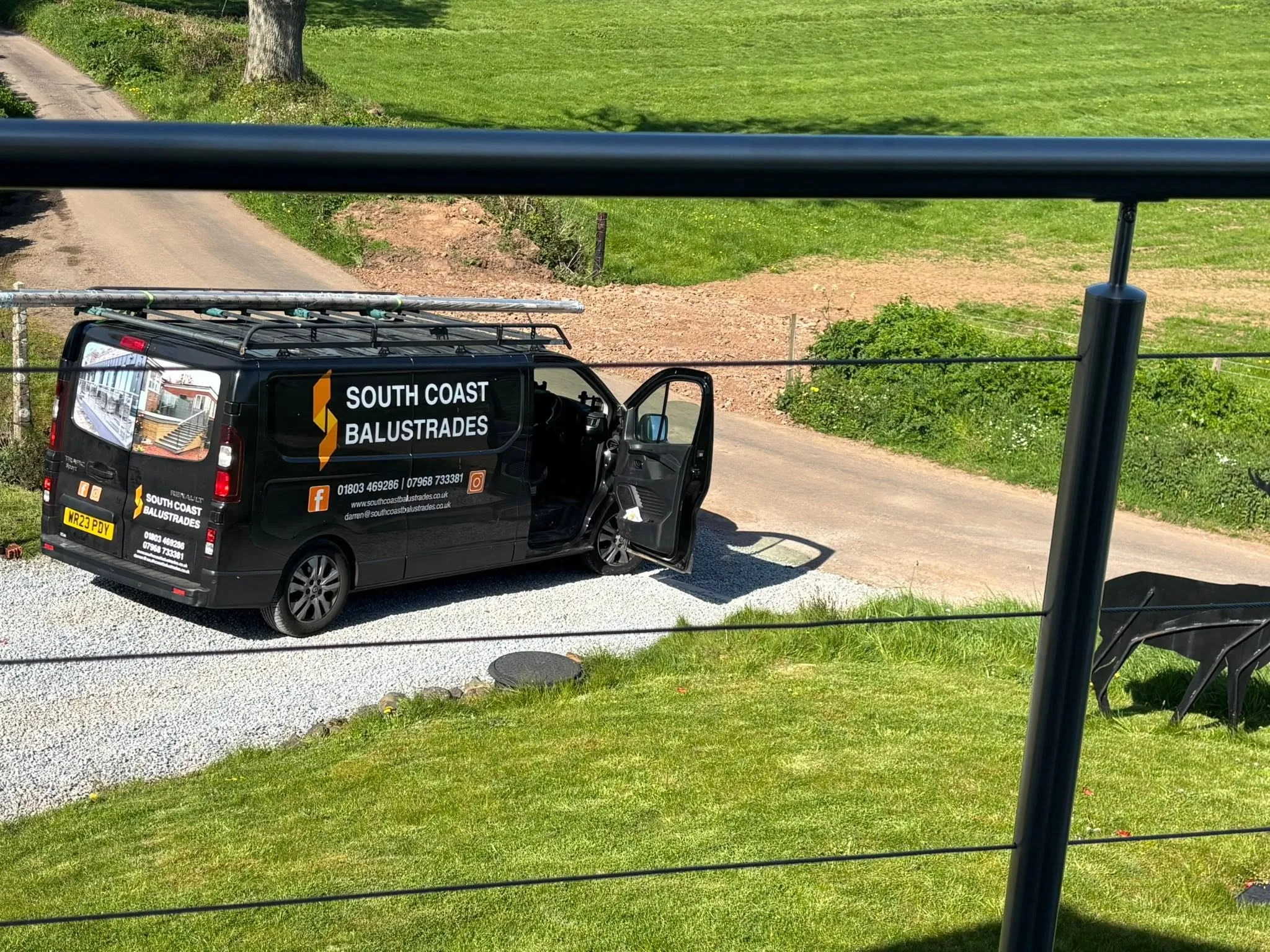 Balustrade installation detail at a Paignton property