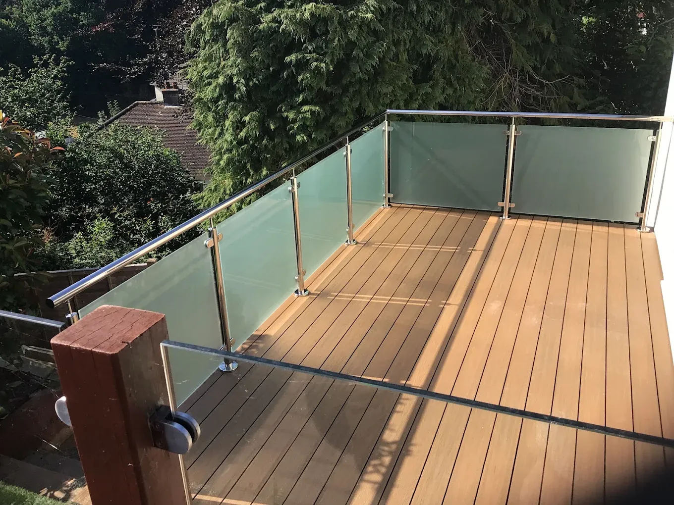 Detail of a contemporary stair and balustrade project in Paignton