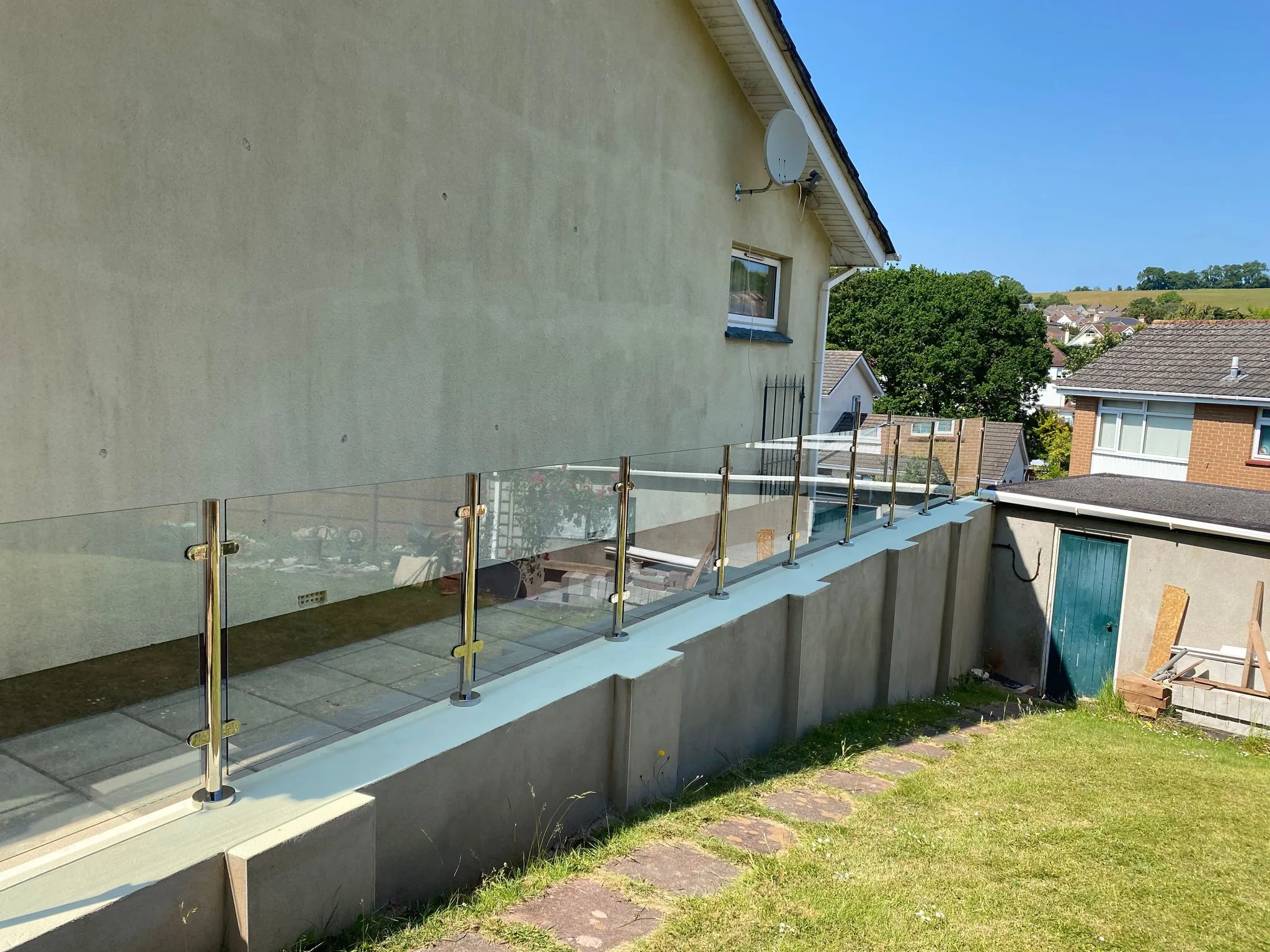 Contemporary glass balcony installation in Exeter